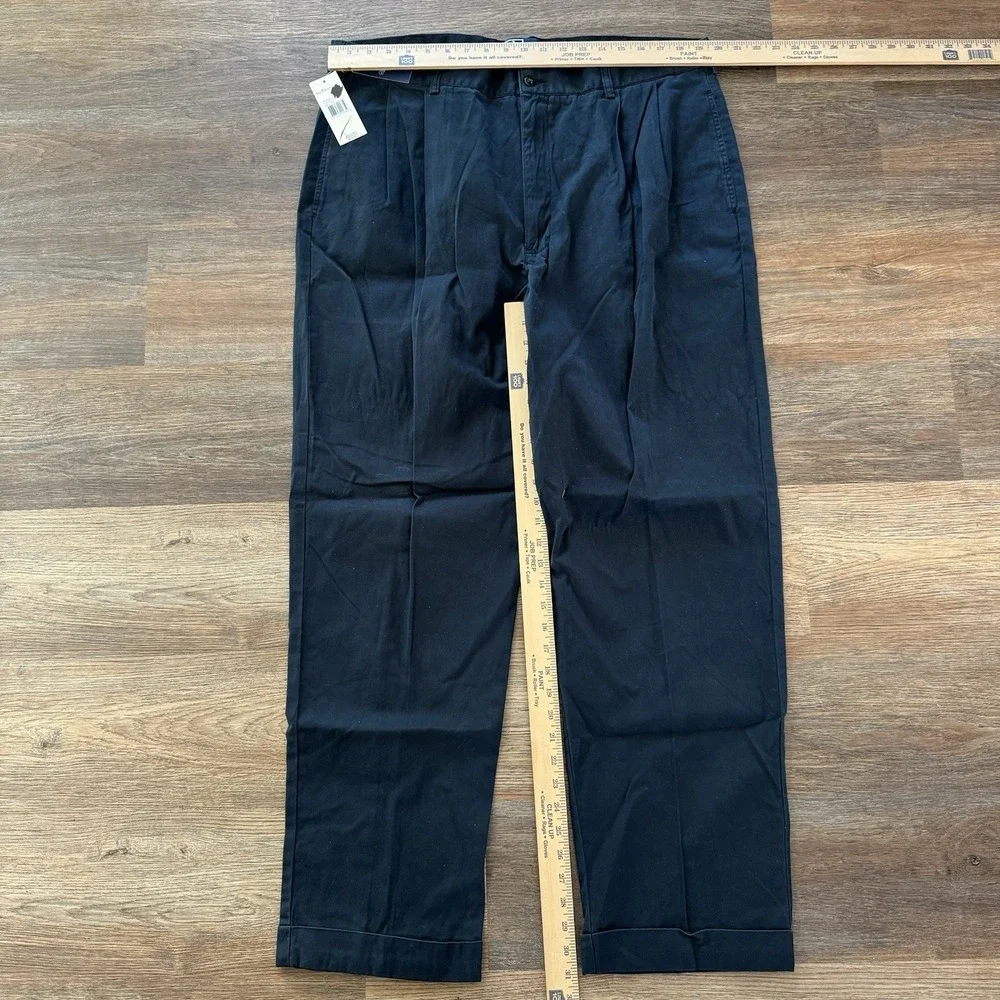 NWT VTG Polo Ralph Lauren Hammond Pant Men's Navy‎ Blue Double Pleated Classic